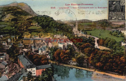 CPA LOURDES - VUE PLONGEANTE SUR LA BASILIQUE - Lourdes