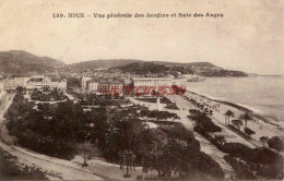 CPA NICE - VUE GENERALE DES JARDINS ET BAIE DES ANGES - Autres & Non Classés