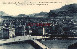 CPA GRENOBLE - VUE GENERALE - PLACE DE LA BASTILLE ET COURS SAINT-ANDRE - Grenoble