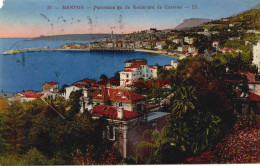 CPA MENTON - PANORAMA VU DU BOULEVARD DE GARAVAN - Menton