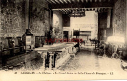 CPA LANGEAIS - LE GRAND SALON OU SALLE D'ANNE DE BRETAGNE - Langeais