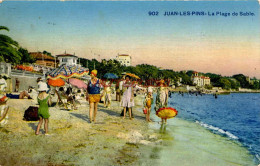 CPA JUAN LES PINS - LA PLAGE DE SABLE - Juan-les-Pins