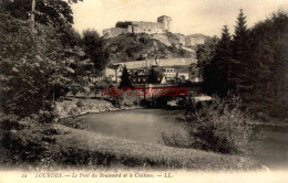 CPA LOURDES - LE PONT DU BOULEVARD ET LE CHATEAU - Lourdes