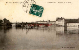 CPA COMPIEGNE - LE PONT, VU EN AMONT - LA CRUE DE L'OISE (MARS 1910) - Compiegne