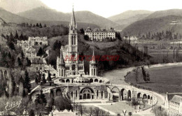 CPA LOURDES - LA BASILIQUE VUE DU CHATEAU-FORT - Lourdes