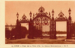 CPA LYON - PARC DE LA TETE D'OR - LA GRILLE MONUMENTALE - Autres & Non Classés
