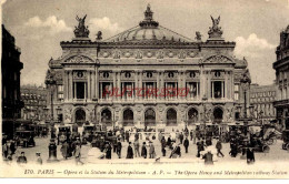 CPA PARIS - OPERA ET LA STATION DU METROPOLITAIN - Autres Monuments, édifices