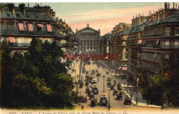 CPA PARIS - L'AVENUE DE L'OPERA PRISE DU GRAND HOTEL DU LOUVRE - Andere & Zonder Classificatie