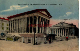 CPA NIMES - LA MAISON CARREE ET LE THEATRE - Nîmes