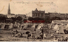 CPA ROYAN (COTE D'ARGENT) - LA PLAGE ET LE BOULEVARD BOTTON - Royan