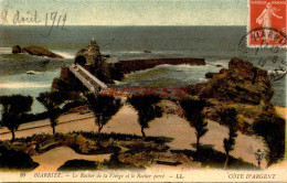 CPA BIARRITZ - LE ROCHER DE LA VIERGE ET LE ROCHER PERCE - Biarritz