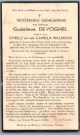 Bidprentje Veurne - Devoghel Godelieve (1917-1938) - Images Religieuses