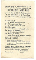 H. Missie 1955 *  H. Hartparochie, Oostende (Redemptoristen PP. De Spiegeleer & Vanackere) F. De Cuyper, Pastoor - Religion & Esotericism