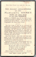 Bidprentje Vinkem - Ommey Margarita (1913-1941) Lengteplooi - Andachtsbilder