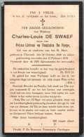 Bidprentje Vlierzele - De Swaef Charles Louis (1846-1934) - Andachtsbilder