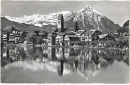 CPSM - INTERLAKEN - Kirche Unterseen Mit Niesenkette - Interlaken