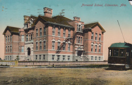 Norwood School Edmonton  Alberta Canada, Very Large 3-story Building, E Entrances Metal Staircase Tramway Post 1912 2sc - Edmonton