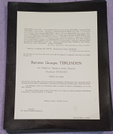 BARONNE GEORGES TERLINDEN NÉE VICOMTESSE MADELEINE DAVIGNON - Obituary Notices