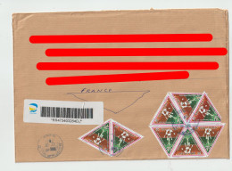 7850 Lettre Cover 2023 ALGERIE ALGERIA Recommandé Registered CODE BARRE Triangle Timbre Triangulaire Curiosity Curiosité - Algerien (1962-...)