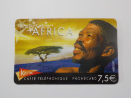 CARTE TELEPHONIQUE    Kertel  "Destination Africa"  7.50 Euros - Kaarten Voor De Telefooncel (herlaadbaar)