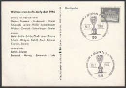1966 Germany Runner-up At FIFA World Cup In England Commemorative Picture Postcard And Cancellation - 1966 – England