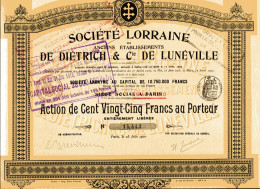 SOCIÉTÉ LORRAINE - Anc. Éts. DE DIÉTRICH & Cie De LUNÉVILLE - Cars