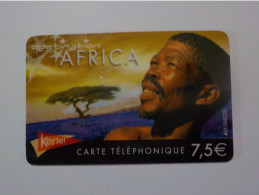 CARTE TELEPHONIQUE    Kertel  "Destination Africa"  7.50 Euros - Nachladekarten (Refill)