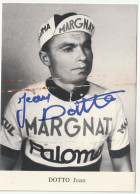 Cycliste DOTTO Jean CARTE Signée PUBLICITE VINS MARGNAT-PALOMA-MOTUL - Cyclisme