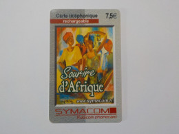 CARTE TELEPHONIQUE     Symacom   "Sourire D'Afrique"  7.50 Euros - Cellphone Cards (refills)