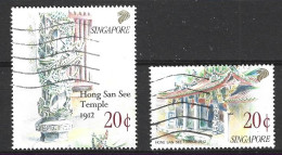 SINGAPOUR. N°598-9 Oblitérés De 1991. Temple Hong San See. - Singapur (1959-...)