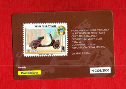 ITALIA  : Tessera Filatelica - VESPA CLUB D'ITALIA  - 20.04.2024 - Philatelic Cards