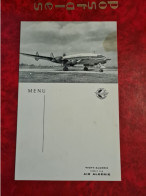 Menus VICHY ALGERIE DIRECT PAR AIR ALGERIE UN CONSTELLATION DE LA C.G.T.A. AIR ALGERIE - Menükarten