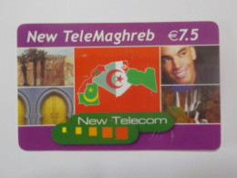 CARTE TELEPHONIQUE    New Telecom    "New TeleMaghreb"     7.5 Euros - Kaarten Voor De Telefooncel (herlaadbaar)