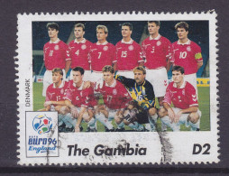 Gambia 1996 Mi. 2380, 2 D Fussball-Europameisterschaft, England Teilnehmer: Denmark Dänemark - Gambie (1965-...)