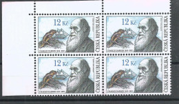** 4x 586 Czech Republic Ch. Darwin 2009 Marine Iguana - Unused Stamps