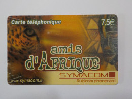 CARTE TELEPHONIQUE     Symacom     " Amis D'Afrique "    7.5 Euros - Mobicartes (recharges)