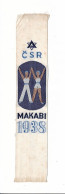 Czechia MAKABI 1938 Judaica DH22 Ribbon For Participants In Sports Games Very Interesting ! - Judaisme