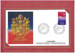 1A Envellope 1e Jour ANDORRE N° 376 Y & T - Lettres & Documents