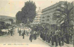 06 - Nice - Place De La Gare - Animée - CPA - Voir Scans Recto-Verso - Squares