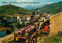 Automobiles - Roussillon - Le Vallespir - Amélie Les Bains - Vue Générale - Au Fond Le Fort Et Le Massif Du Canigou - CP - Passenger Cars