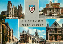 86 - Poitiers - Terre Romane - Multivues - Eglise - Blasons - Carte Neuve - CPM - Voir Scans Recto-Verso - Poitiers