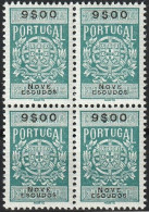 Fiscal/ Revenue, Portugal - Estampilha Fiscal, Série De 1940 -|- 9$00 - Block . MNH - Neufs