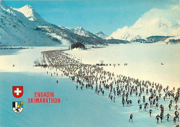 Suisse - GR Grisons - Engadiner Skimarathon - Die Langlaufer In Der Gegend Von Sils - Course De Ski De Fond - Blasons -  - Other & Unclassified