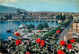 Suisse - GE Genève - Genève - Le Quai Du Mont Blanc Et La Rade - Fleurs - CPM - Carte Neuve - Voir Scans Recto-Verso - Andere & Zonder Classificatie