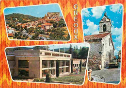 04 - Gréoux Les Bains - Multivues - Automobiles - Flamme Postale De Gréoux Les Bains - CPM - Voir Scans Recto-Verso - Gréoux-les-Bains