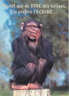 Animaux - Singes - Chimpanzé - Carte à Message - Carte Neuve - CPM - Voir Scans Recto-Verso - Affen