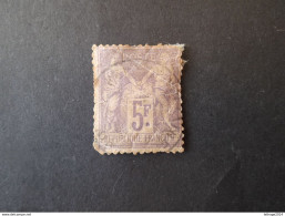 FRANCE FRANCIA 1877 5 FRANCHI VIOLET LILAS SAGE TYPE II YVERY N. 95 - 1876-1878 Sage (Type I)