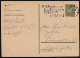 1932 Germany Postally Travelled Postal Stationery Card With Slogan Cancellation - Covers & Documents