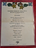 Menus 1954 ASSOCIATION ANCIENS ELEVES LYCEE DE BOURG EN BRESSE - Menus