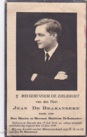 JEAN DE BRABANDERE, AARSEL 1912 - 1939 NA ONGEVAL - Images Religieuses